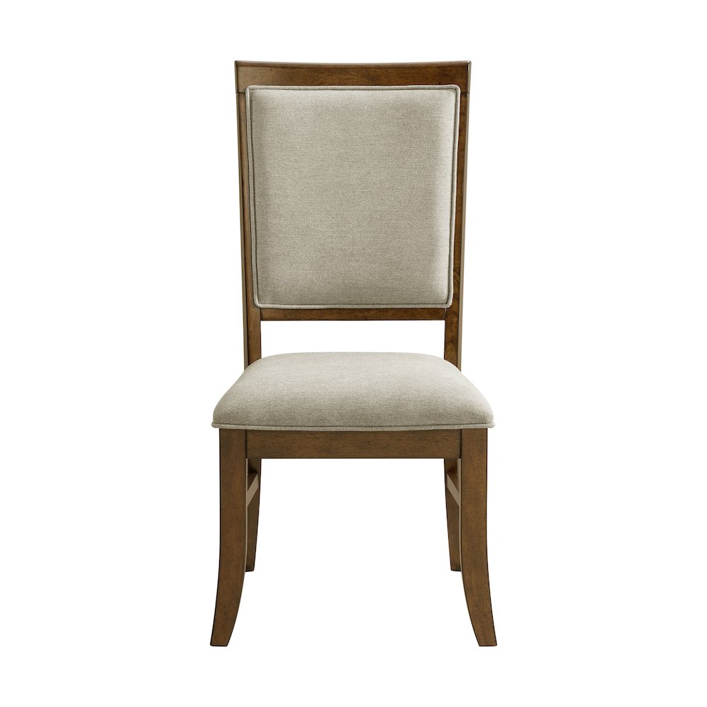 Stark Dining Side Chair with Grey Fabric in Cherry (2 Per Carton). Picture 2