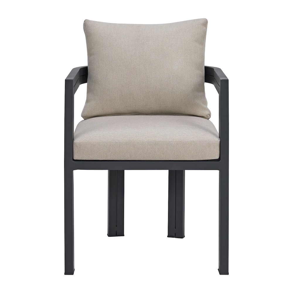 Playa Dining Chair - Dark Grey and Olefin Beige (2 Per Carton). Picture 3
