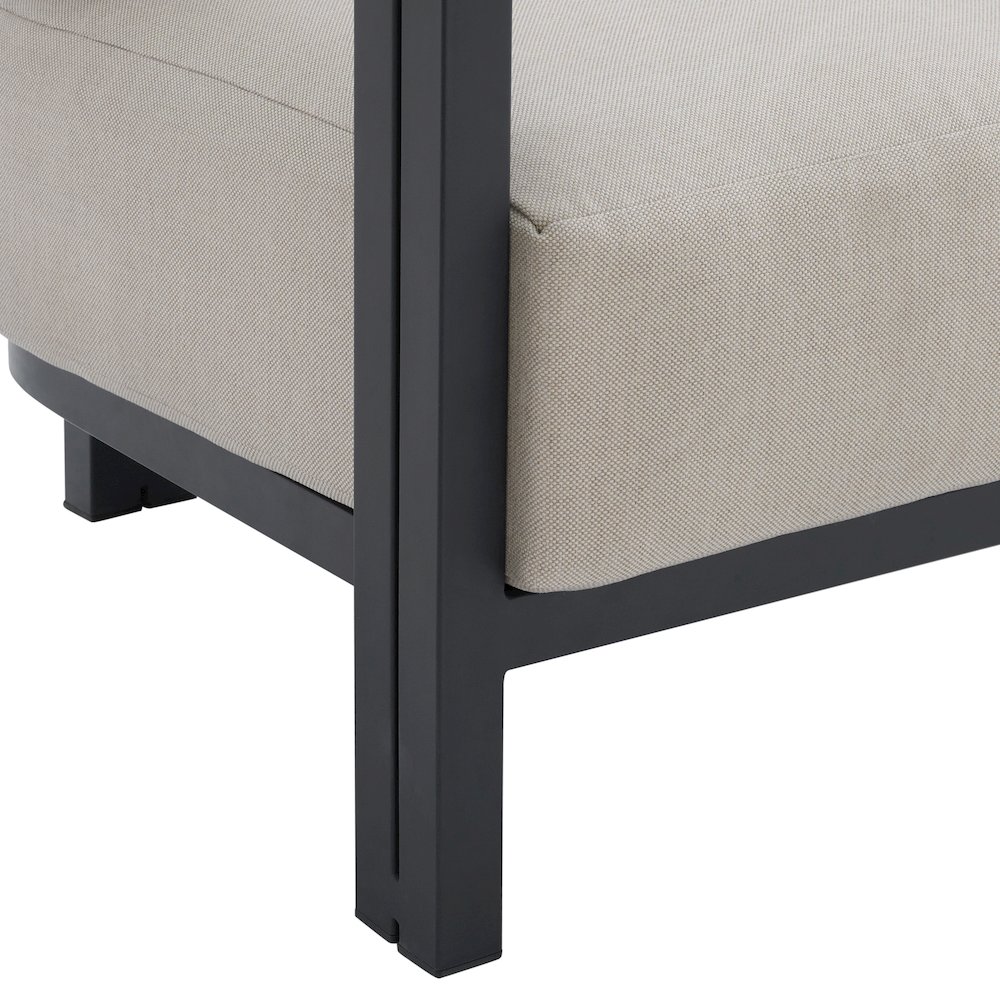 Playa Sofa - Dark Grey and Olefin Beige with 2 Pillows. Picture 5