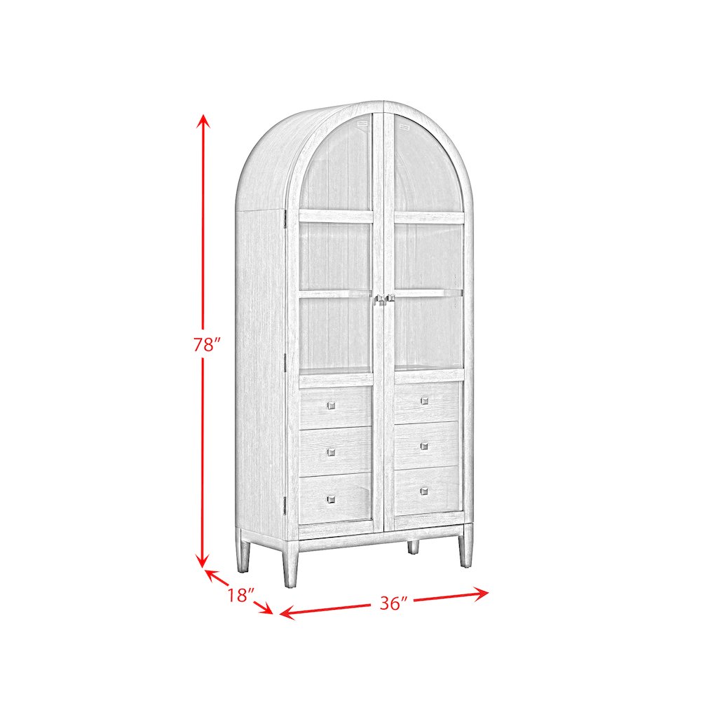 Beth Display Cabinet in Brown Oak. Picture 8