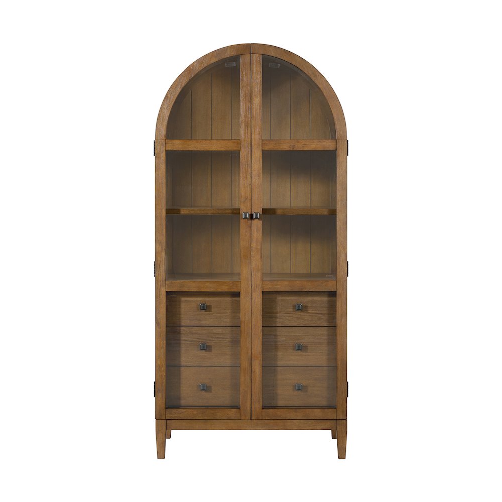Beth Display Cabinet in Brown Oak. Picture 2