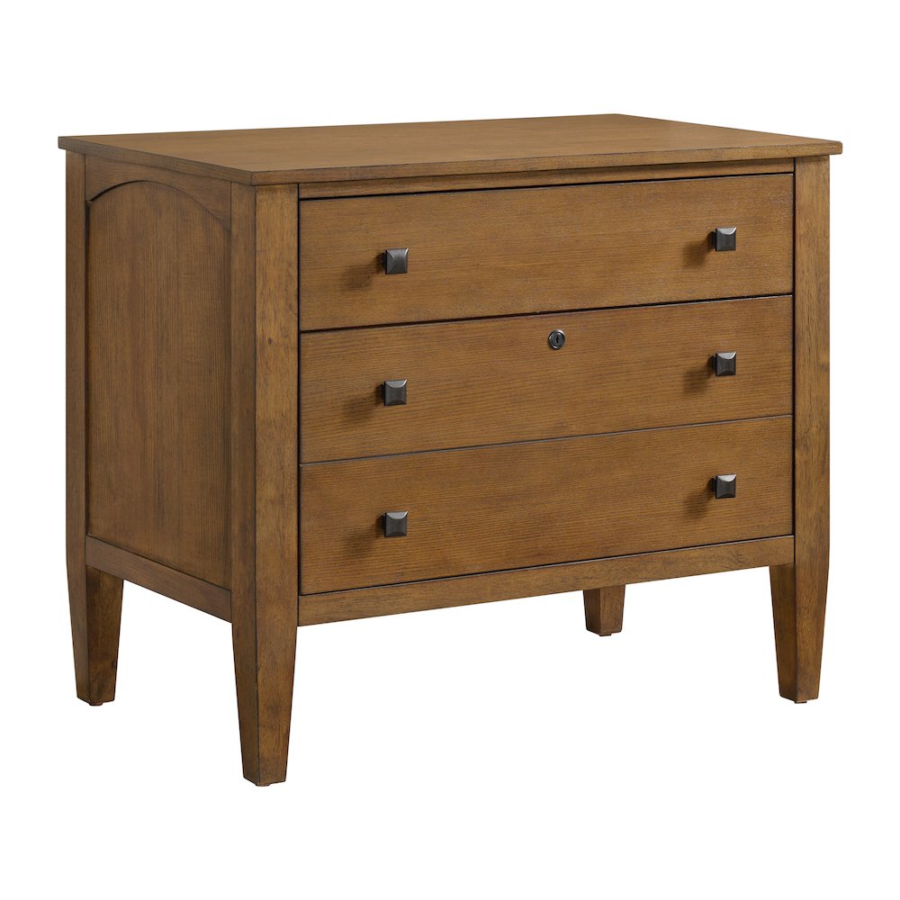 Beth File Cabinet in Brown Oak. Picture 1