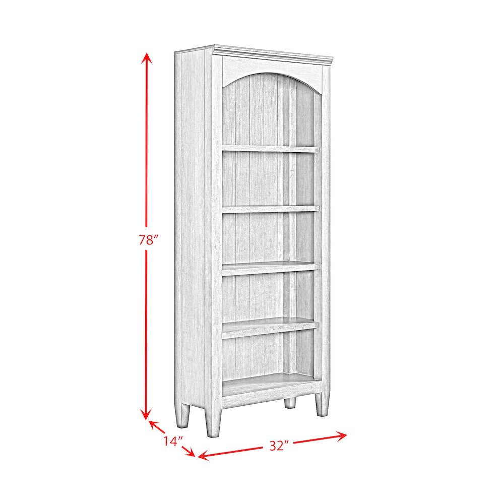 Beth Open Bookcase in Brown Oak. Picture 7