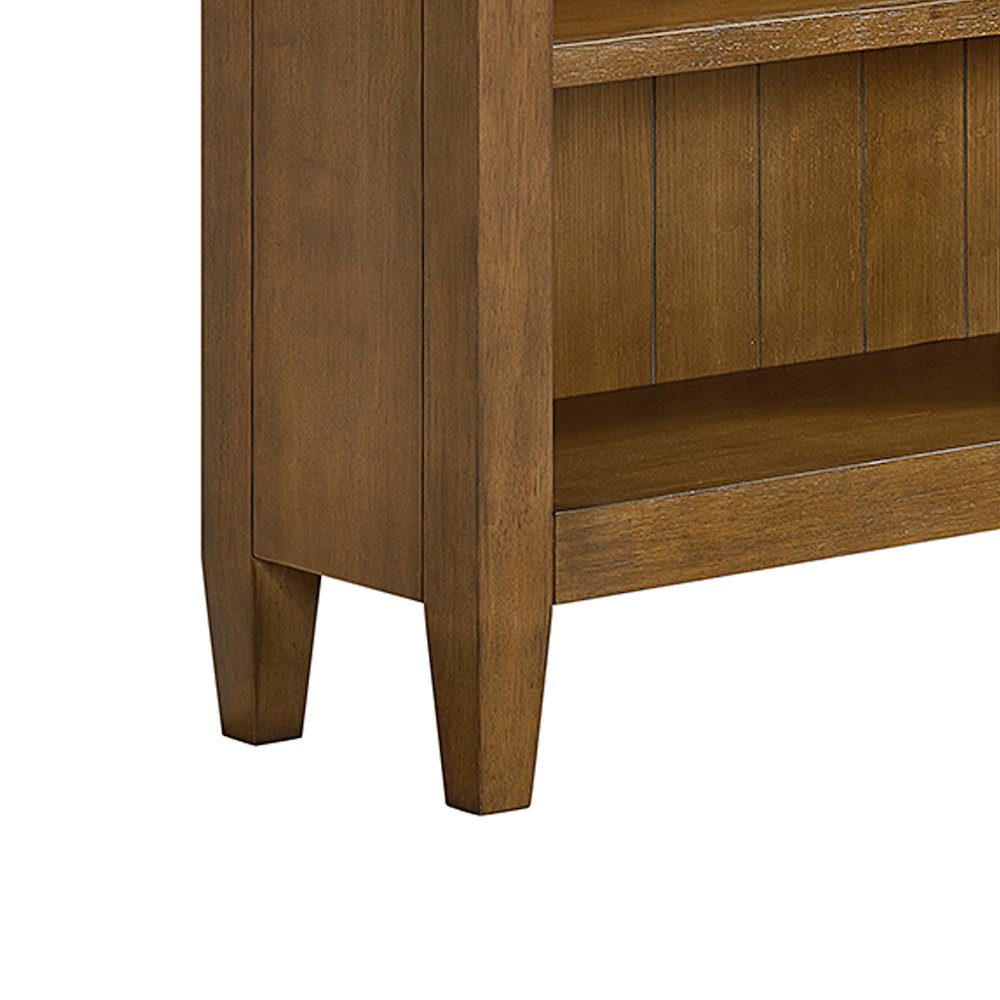 Beth Open Bookcase in Brown Oak. Picture 6