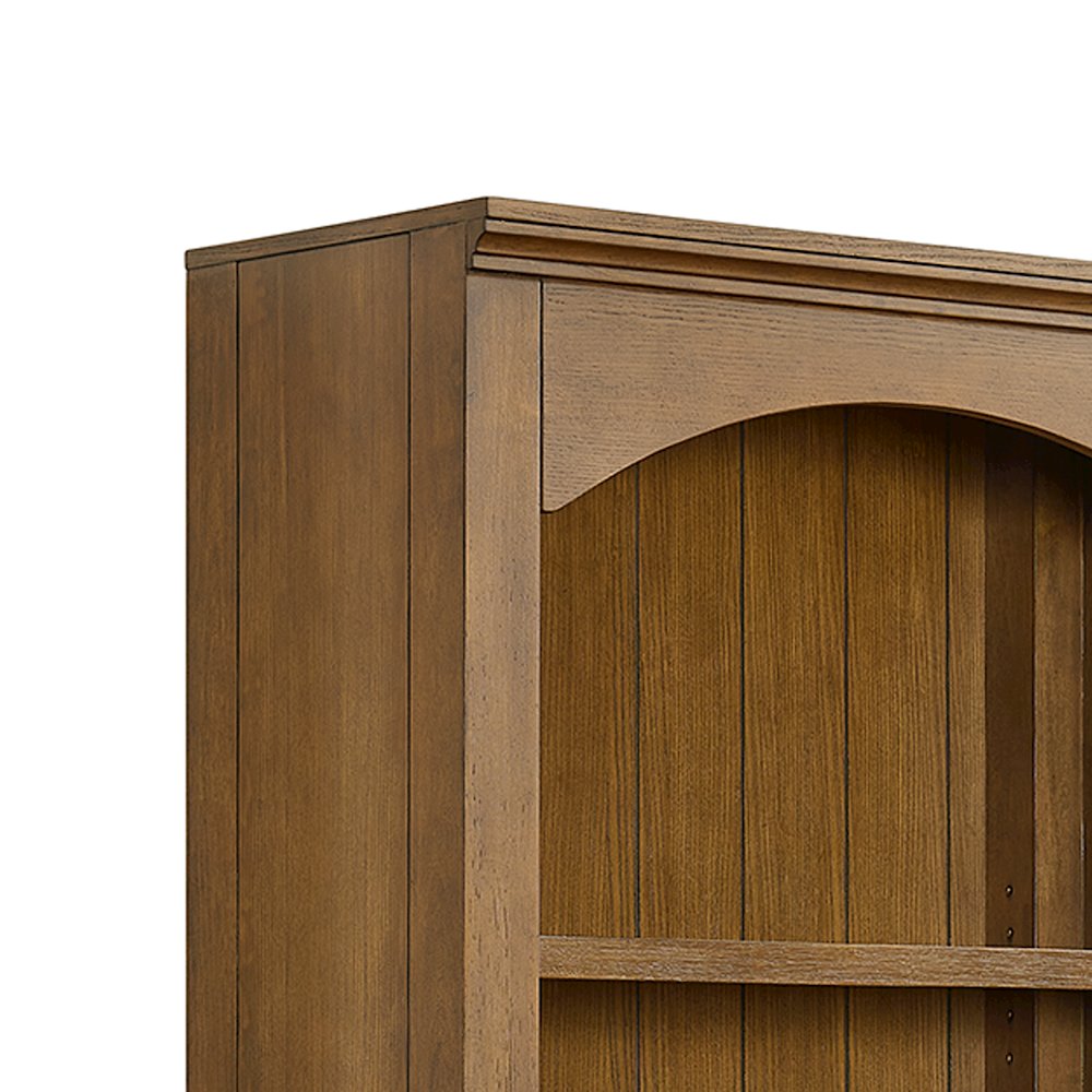 Beth Open Bookcase in Brown Oak. Picture 5
