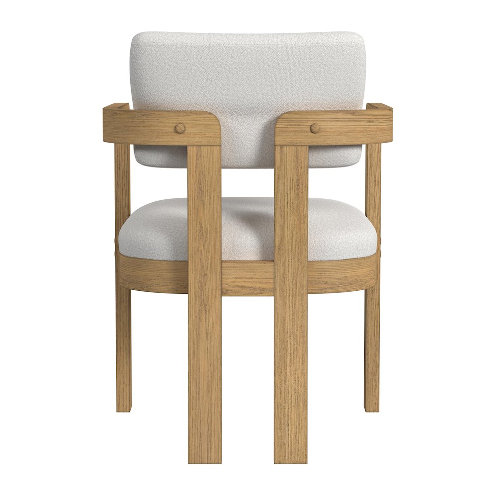 Canal Arm Chair with Snow White Fabric in Natural. Picture 4