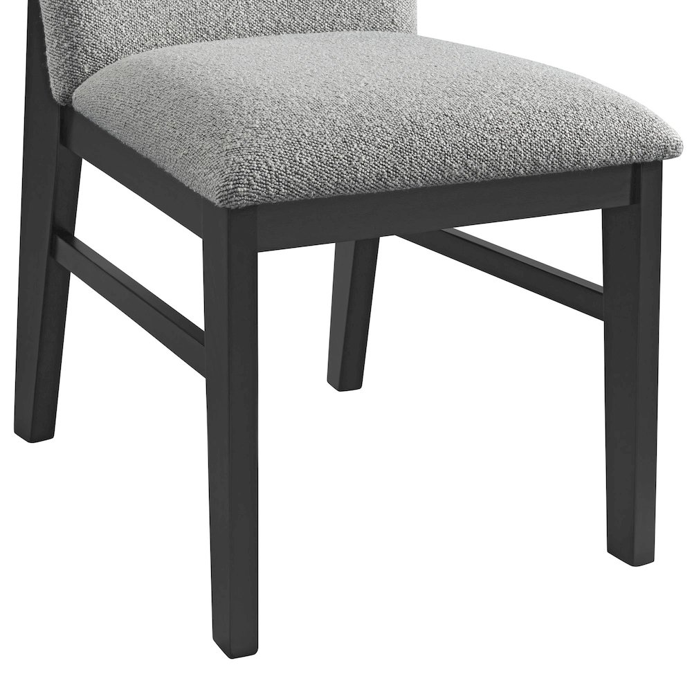 7PC Standard Height Dining Set in Black-Rectangular Table and Six Chairs. Picture 8