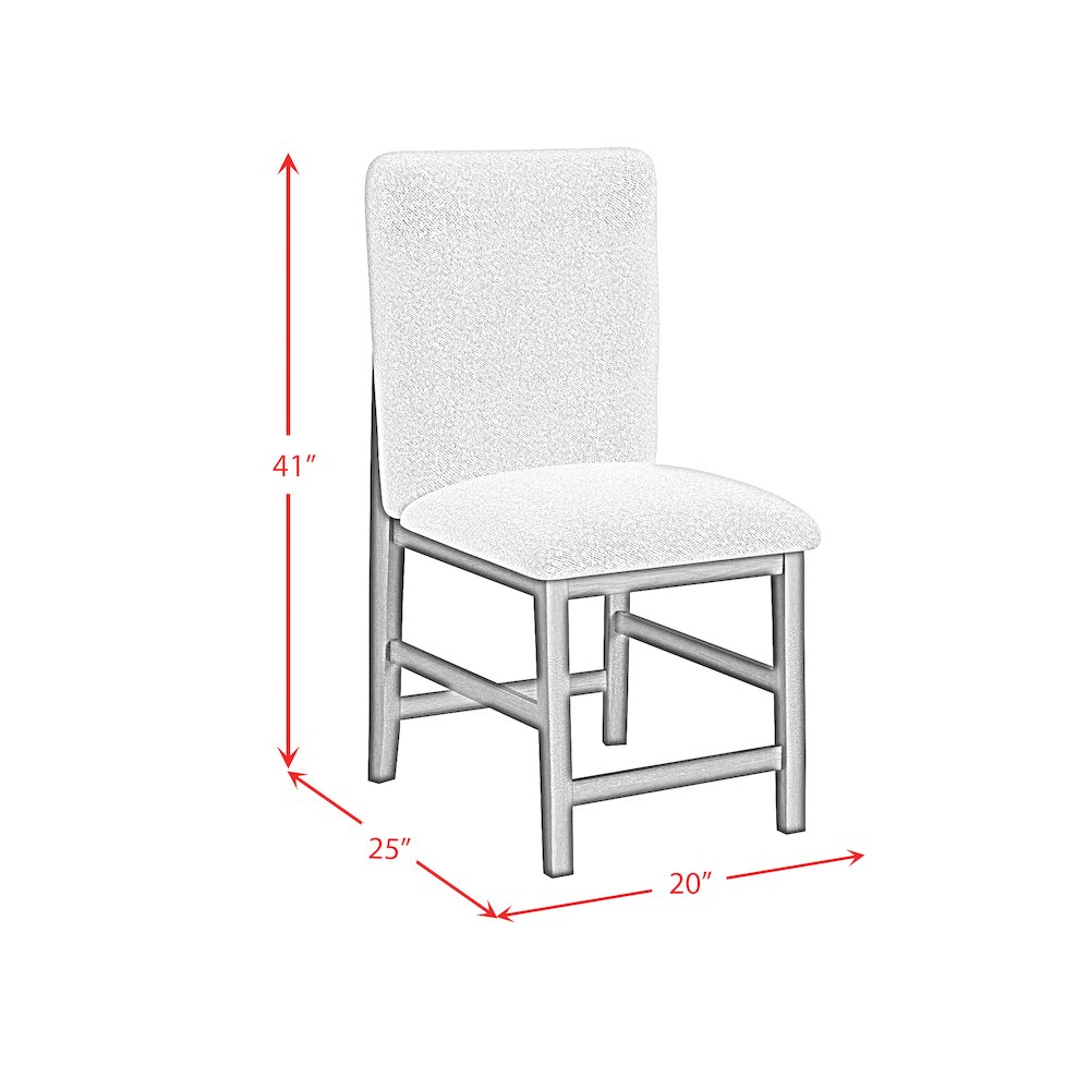 Canal Square Back Counter Stool with Grey Fabric in Black. Picture 7
