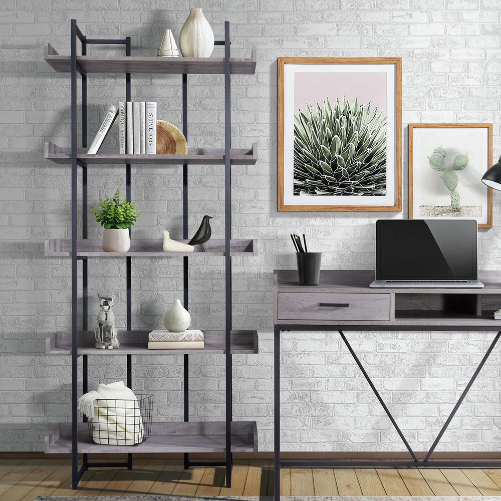 Peyton Bookshelf in Grey. Picture 2