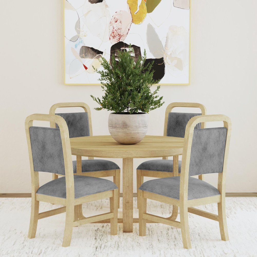Ridgemont 5PC Standard Height Dining Set in Natural-Table and Four Chairs. Picture 9