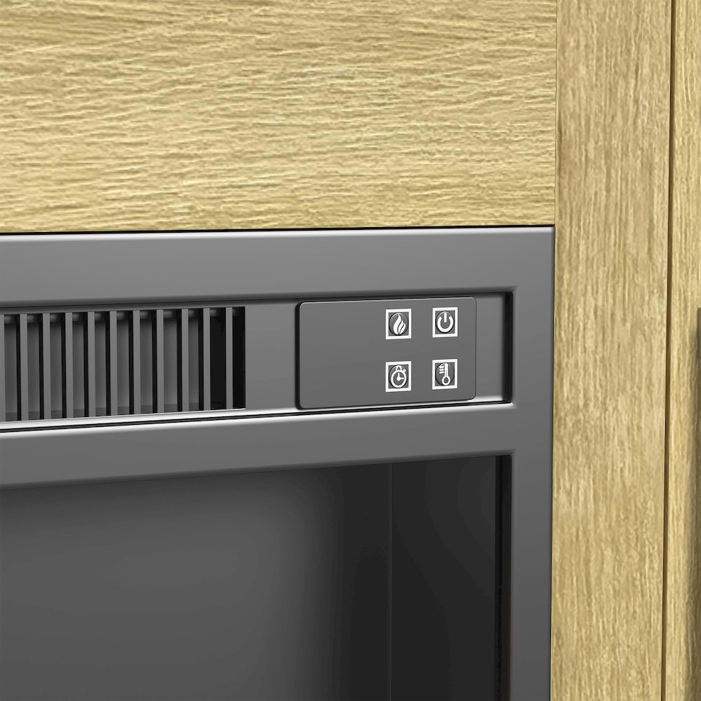 Ridgemont Complete Fireplace Cabinet in Natural - Single Pack. Picture 5