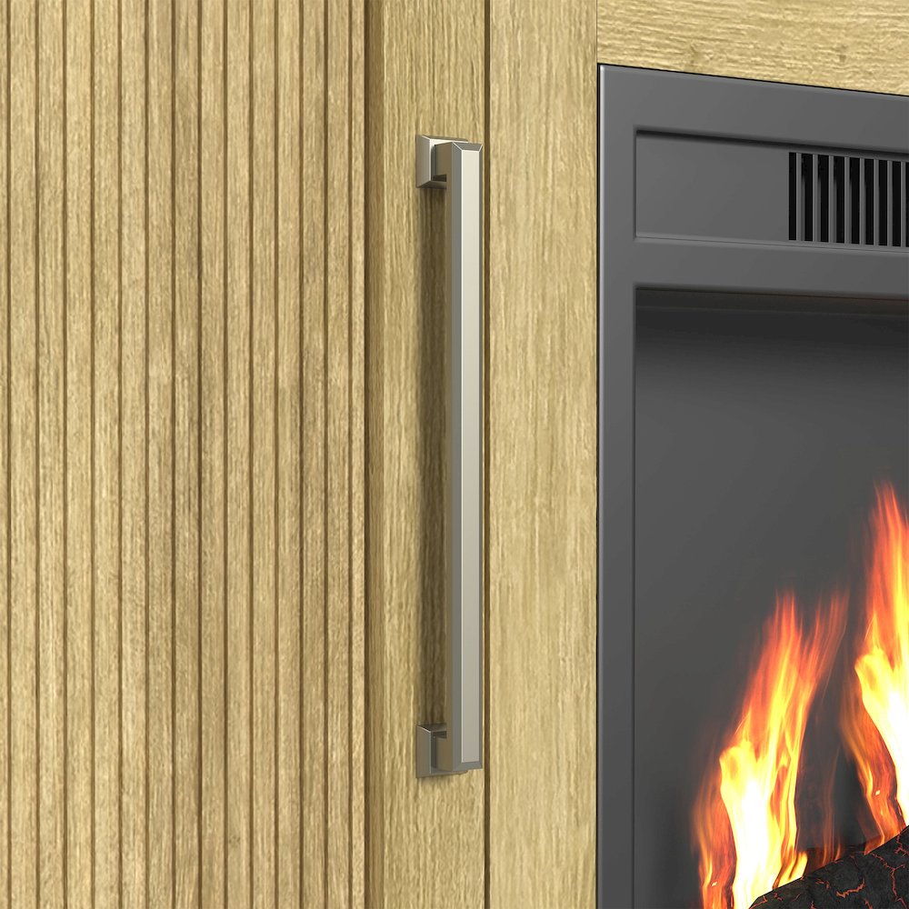 Ridgemont Complete Fireplace Cabinet in Natural - Single Pack. Picture 8