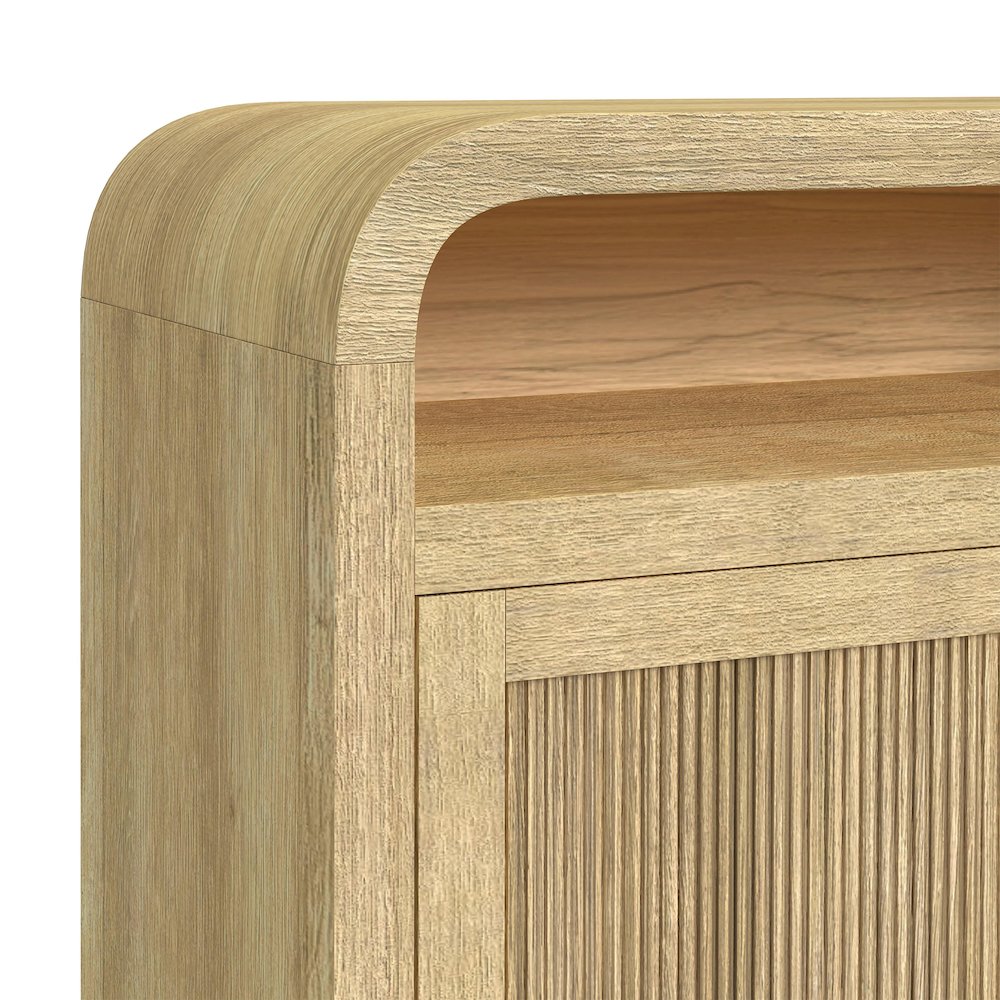 Ridgemont Complete Fireplace Cabinet in Natural - Single Pack. Picture 4