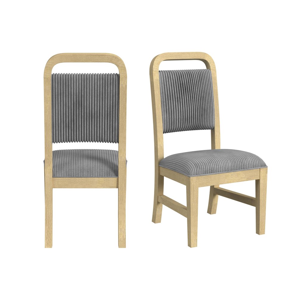 Ridgemont Dining Side Chair with Grey Fabric in Natural (2 Per Carton). Picture 1