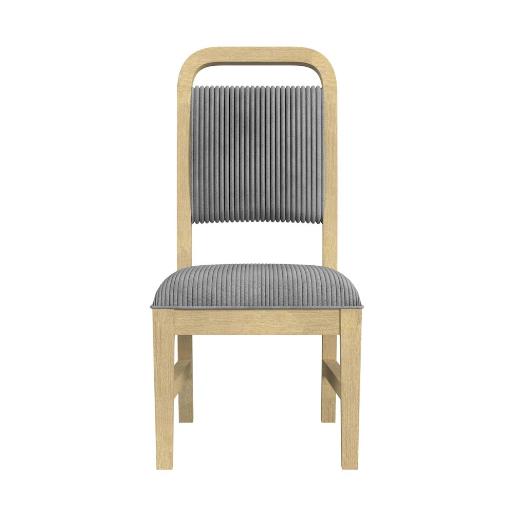 Ridgemont Dining Side Chair with Grey Fabric in Natural (2 Per Carton). Picture 3