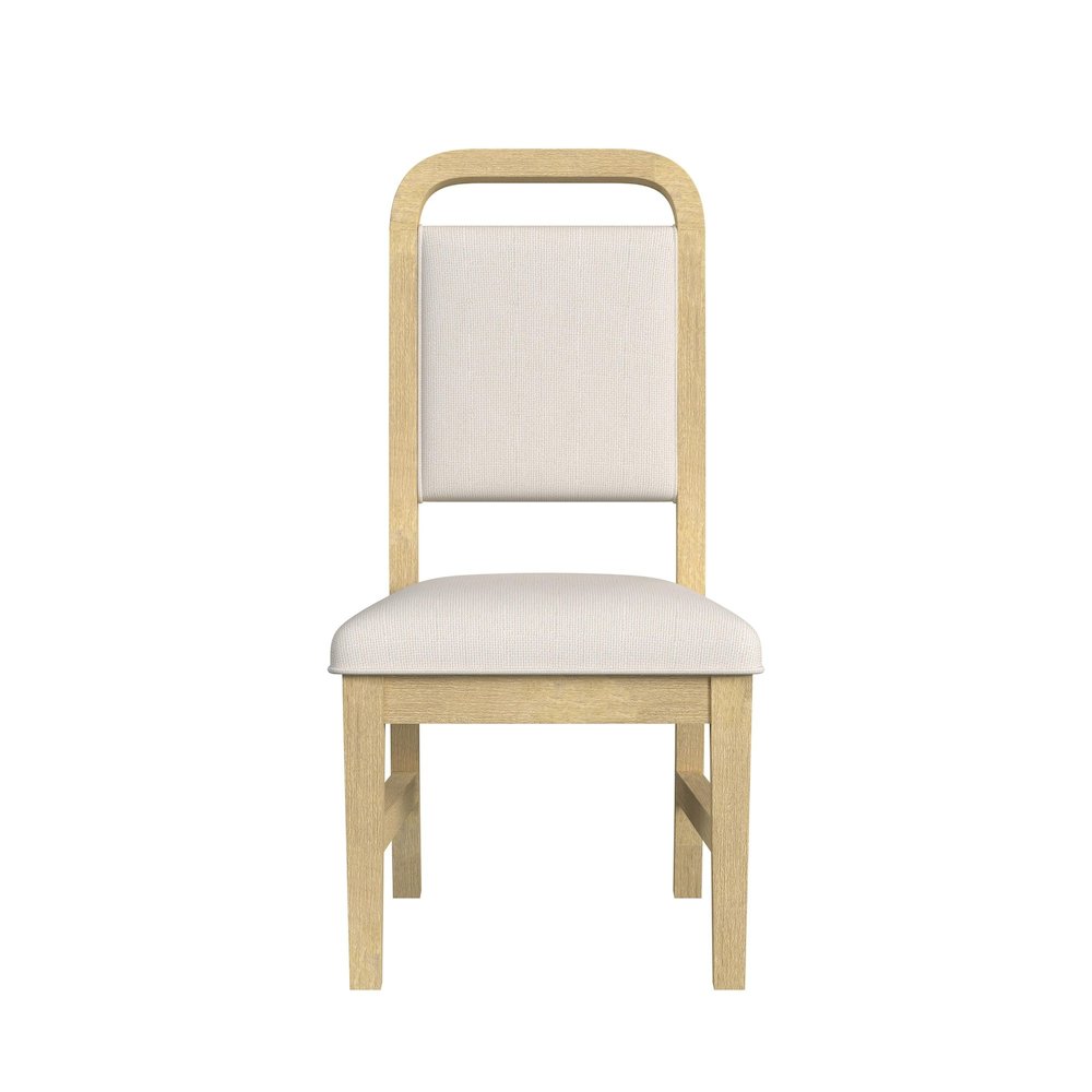 Ridgemont Dining Side Chair with White Fabric in Natural (2 Per Carton). Picture 3