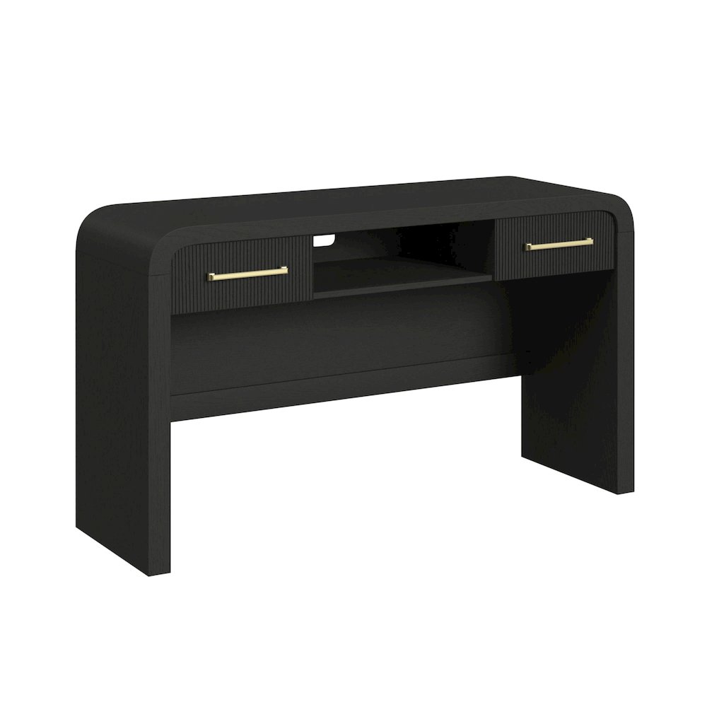 Ridgemont Dressing Table in Black with Grain. Picture 1