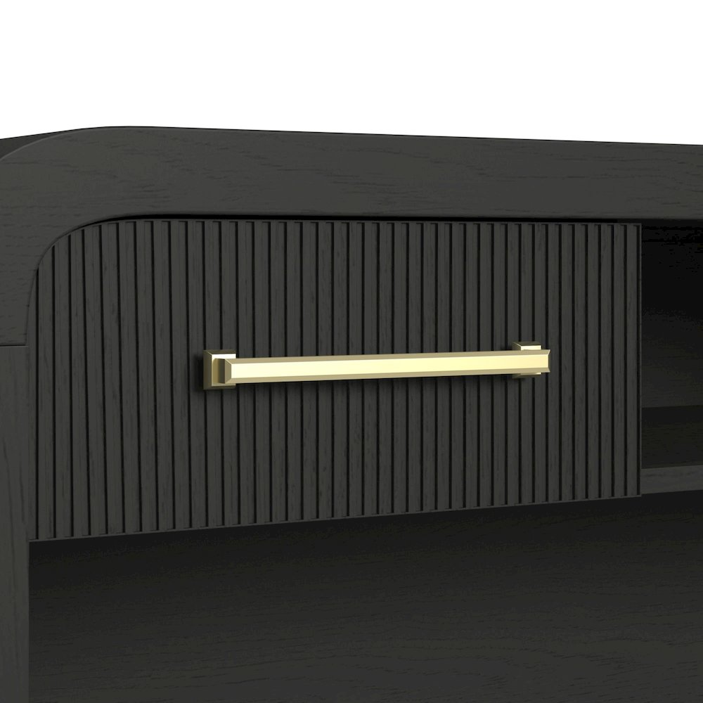 Ridgemont Dressing Table in Black with Grain. Picture 7