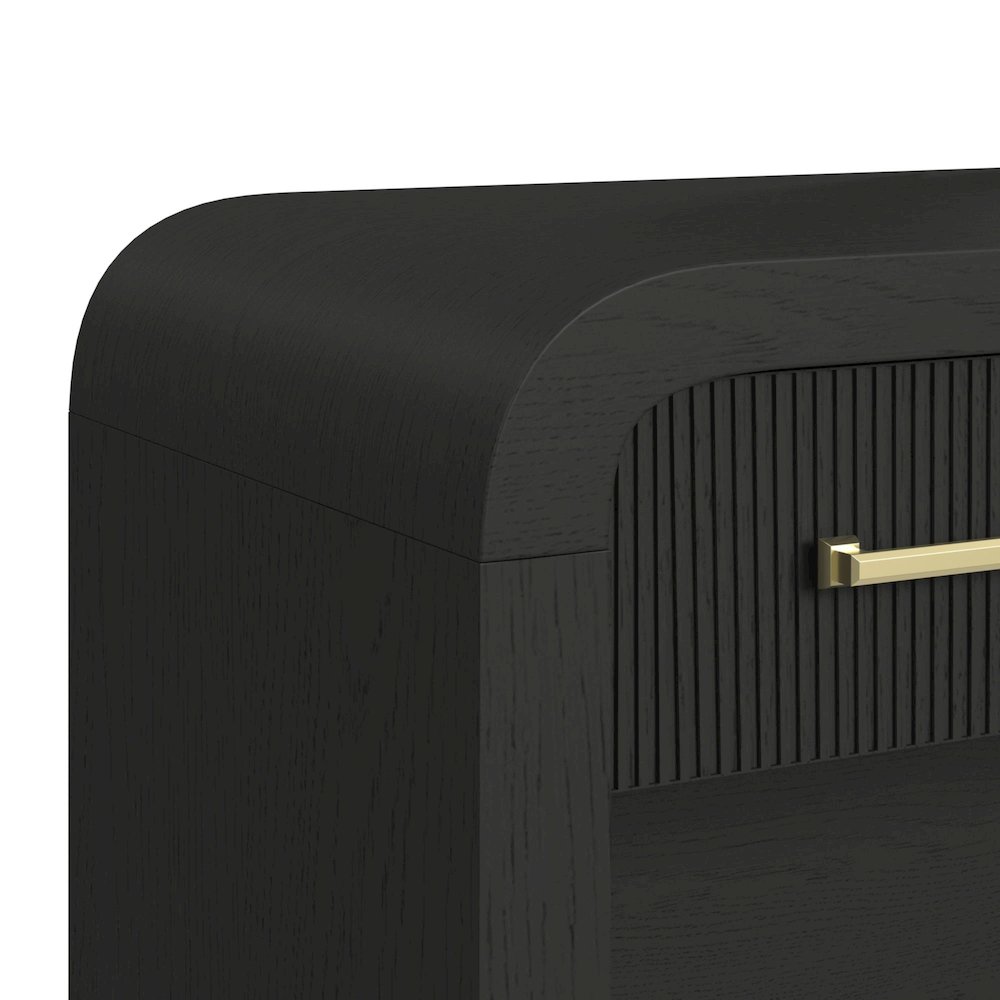 Ridgemont Dressing Table in Black with Grain. Picture 4
