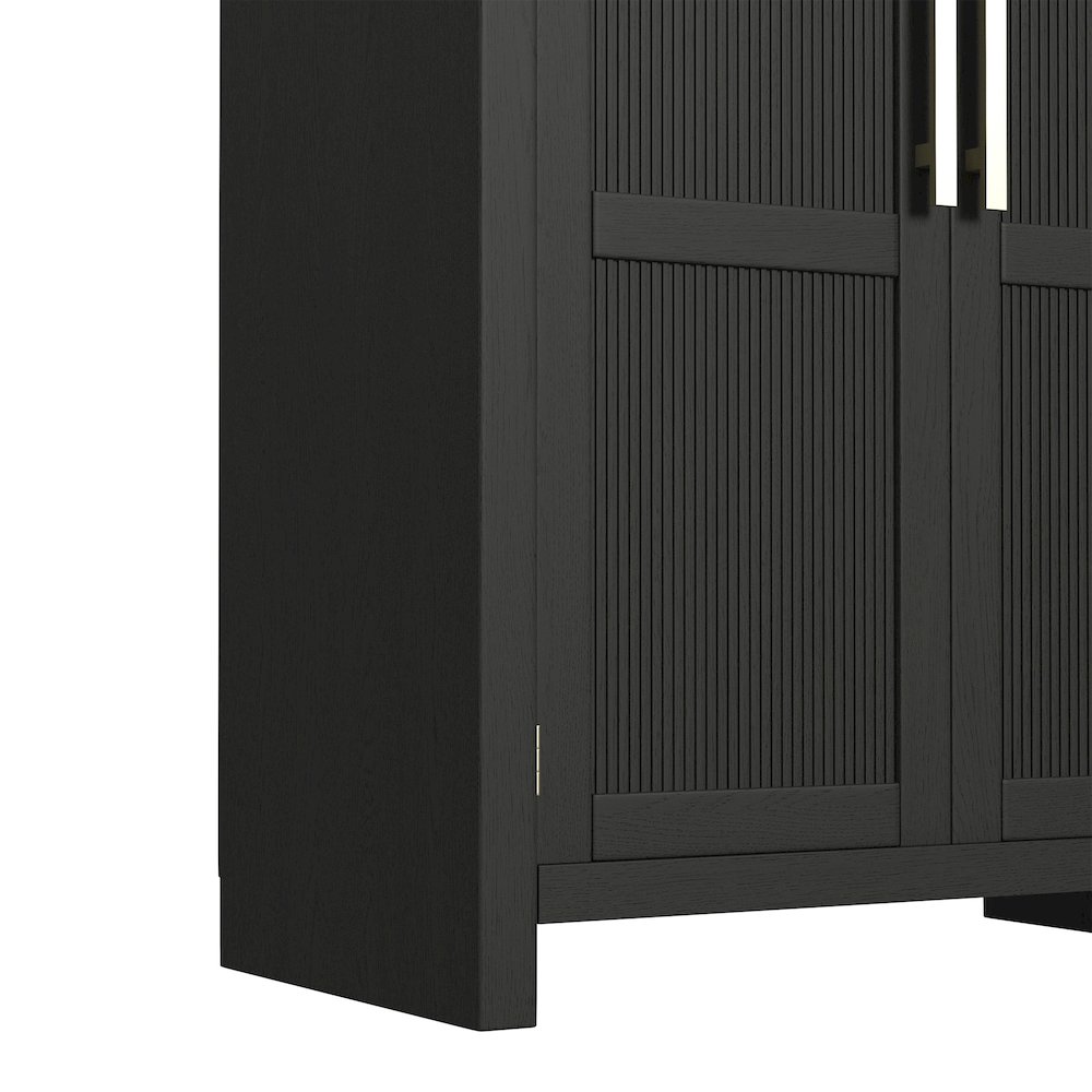 Ridgemont Large Bookcase in Black with Grain. Picture 5