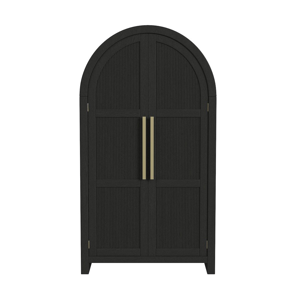 Ridgemont Large Bookcase in Black with Grain. Picture 2