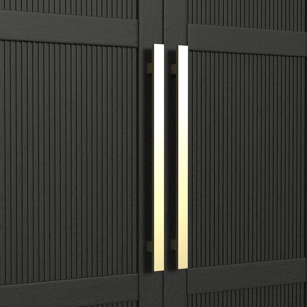 Ridgemont Large Bookcase in Black with Grain. Picture 8