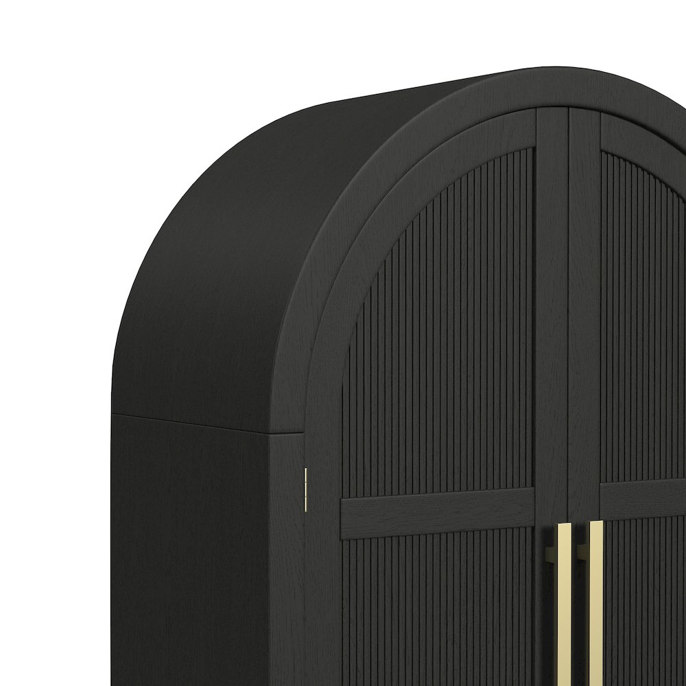 Ridgemont Large Bookcase in Black with Grain. Picture 4