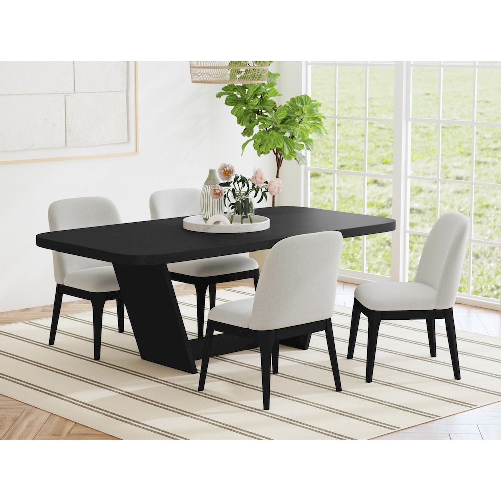 Camelot Dining Side Chair in Black. Picture 3