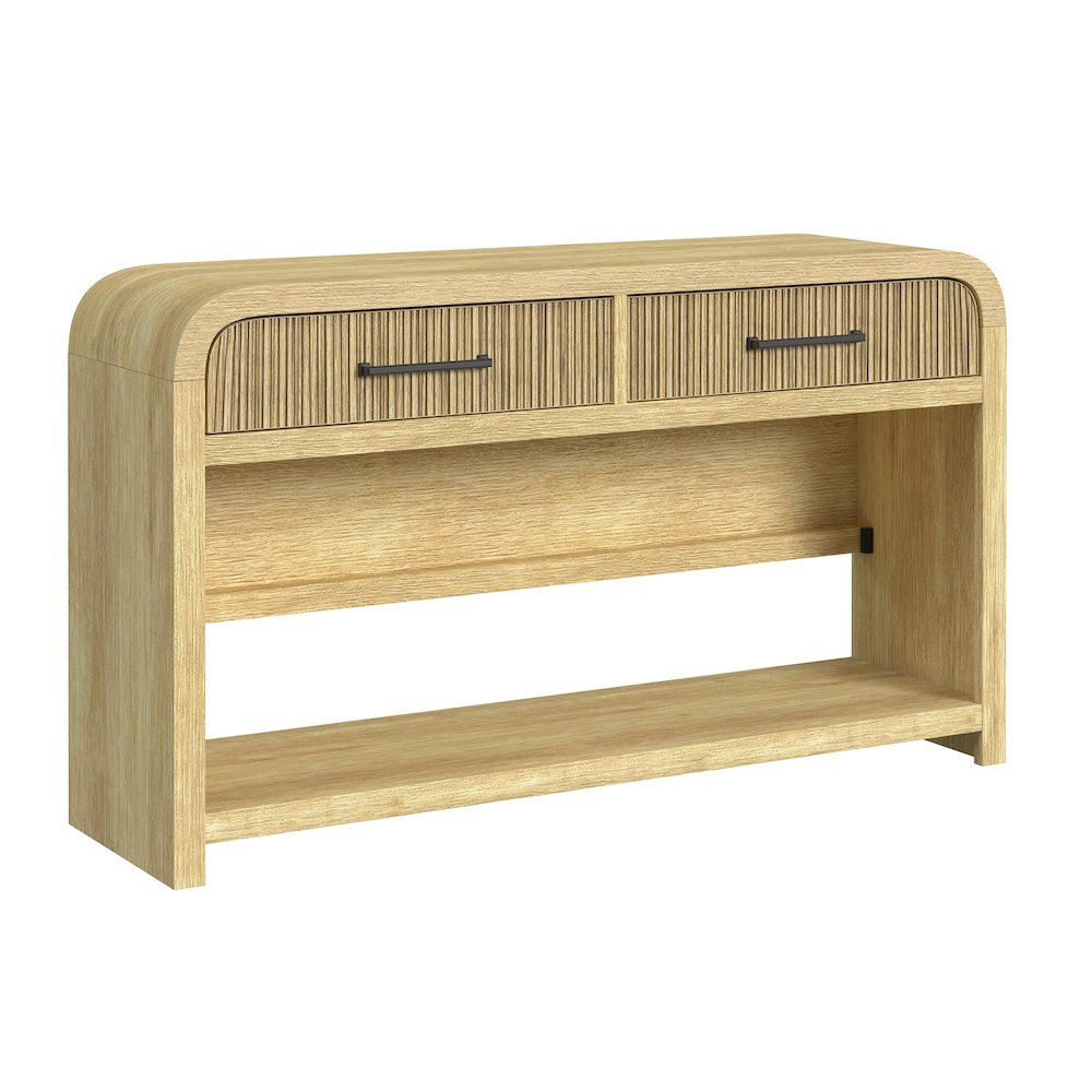 Woodridge Sofa Table with Bottom Shelf in Natural. Picture 1