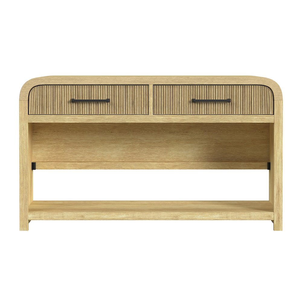Woodridge Sofa Table with Bottom Shelf in Natural. Picture 3