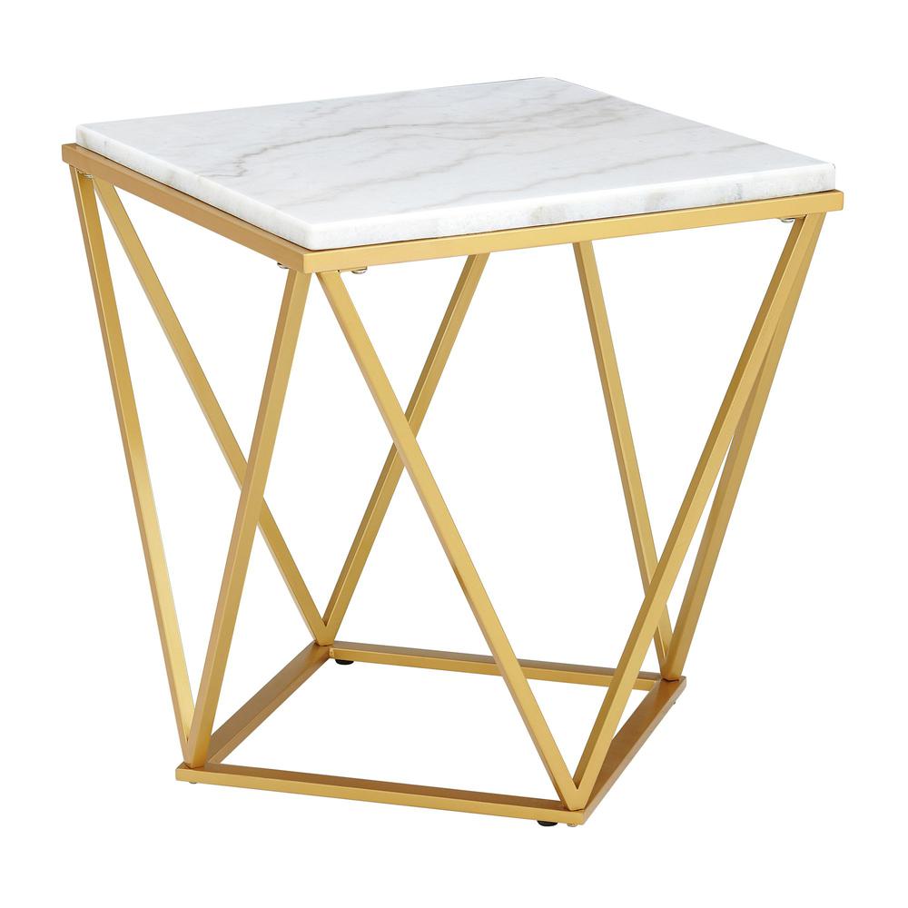 Conner 2PC Occasional Table Set in Gold-Coffee Table & End Table. Picture 7