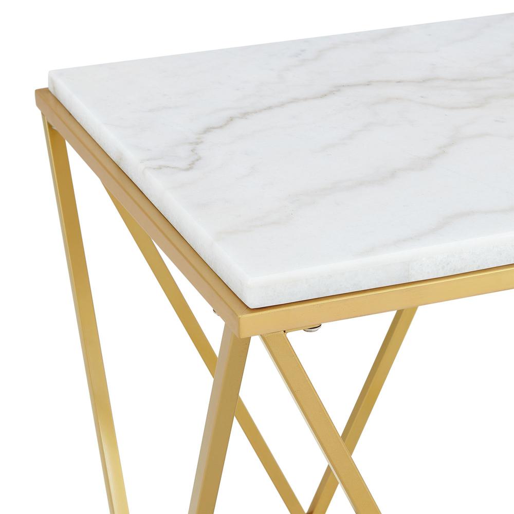 Picket House Furnishings Conner End Table with Gold Metal. Picture 7