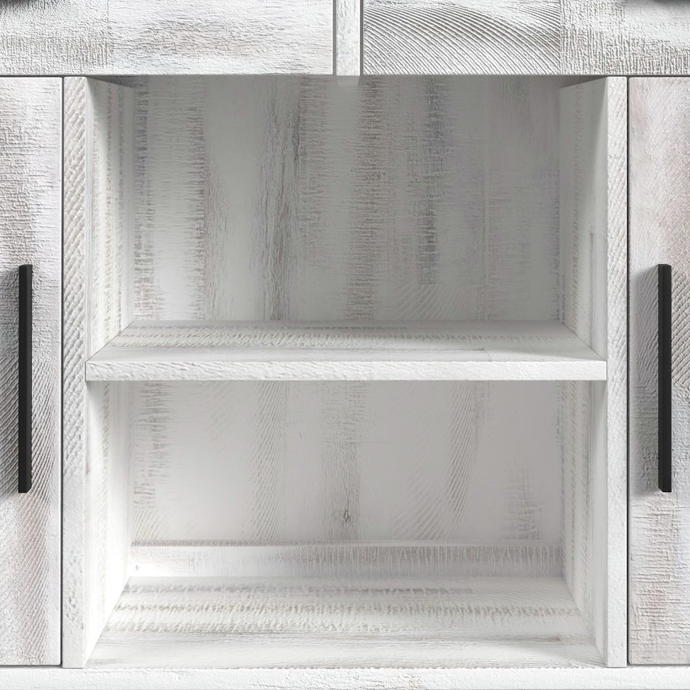 Rogen Rustic Buffet & Hutch with LED in Rustic White. Picture 7