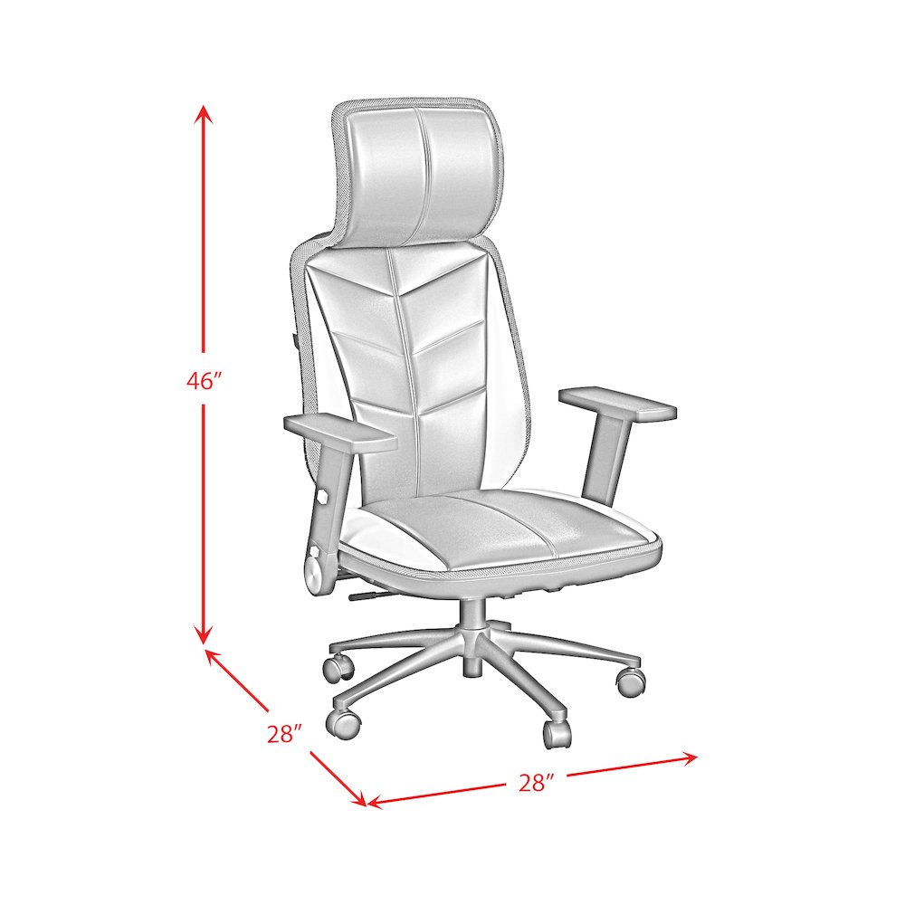 Salzburg Gaming Chair with LED and Speaker in Black and Red - 3A Packing. Picture 10