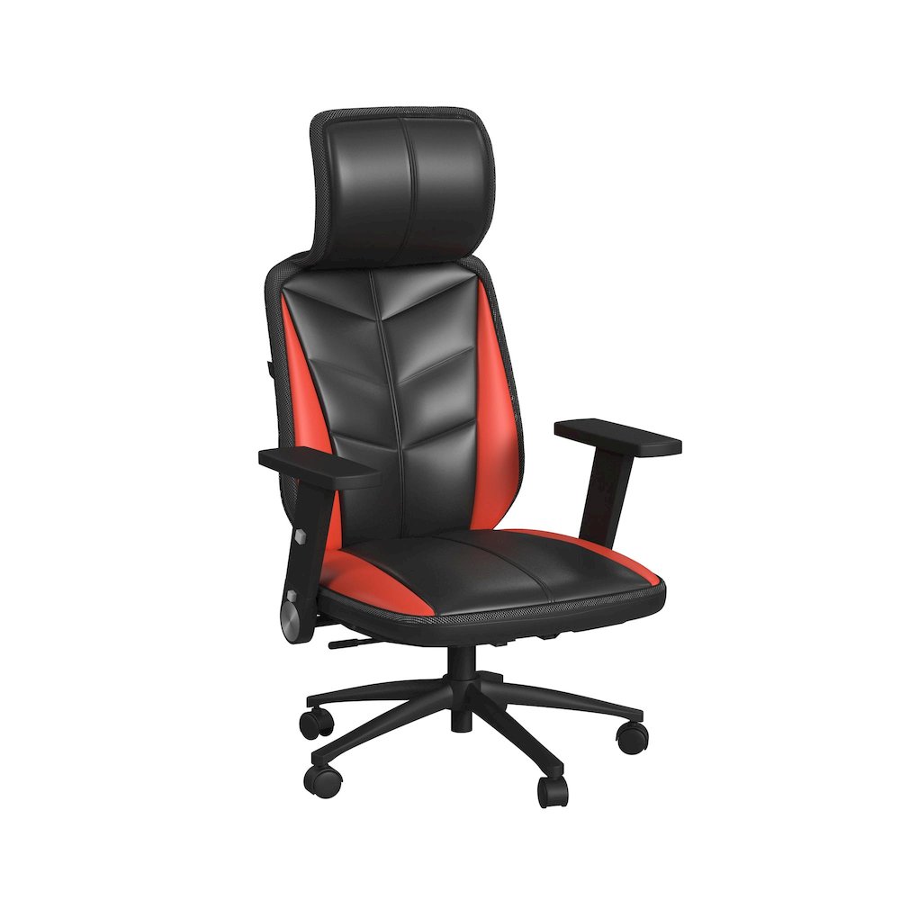 Salzburg Gaming Chair with LED and Speaker in Black and Red - 3A Packing. Picture 2