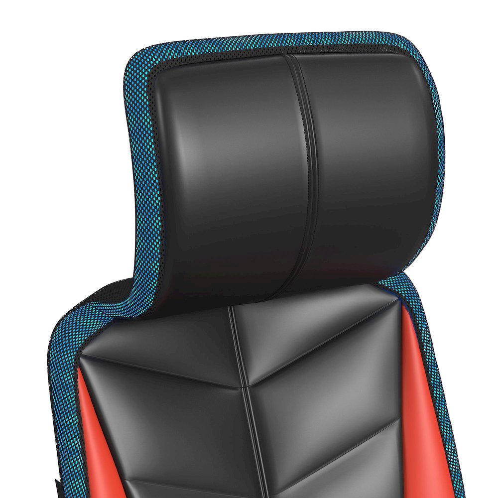 Salzburg Gaming Chair with LED and Speaker in Black and Red - 3A Packing. Picture 7