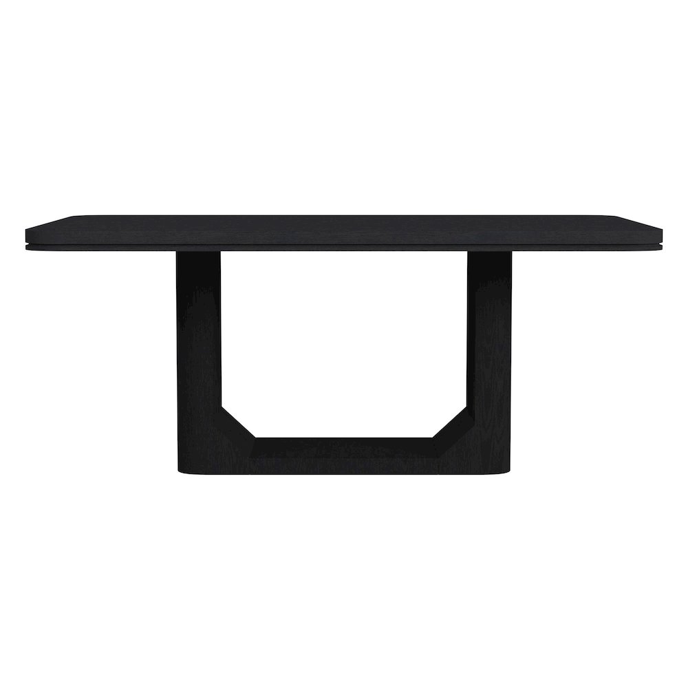 Camelot 72" Rectangular Dining Table in Black. Picture 3
