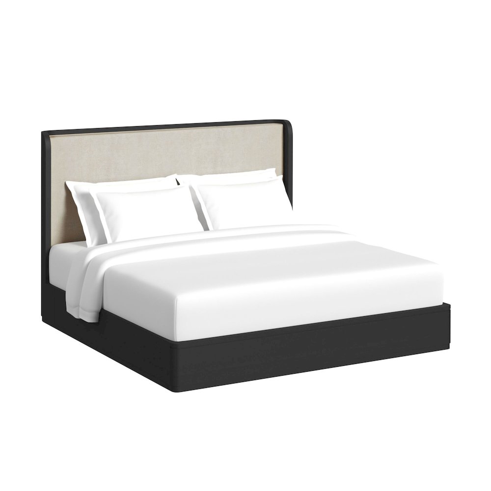 Camelot King UPH Bed in Black. Picture 1