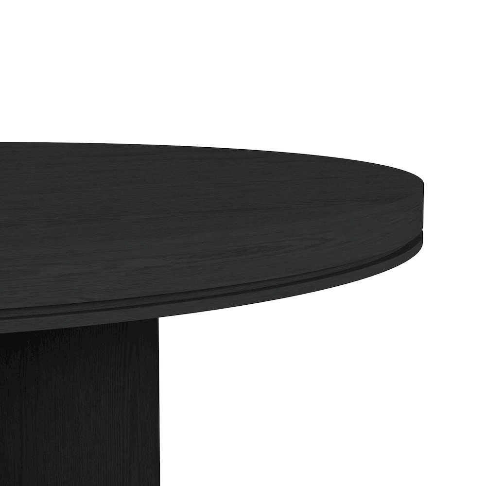 Camelot Round Dining Table in Black. Picture 4