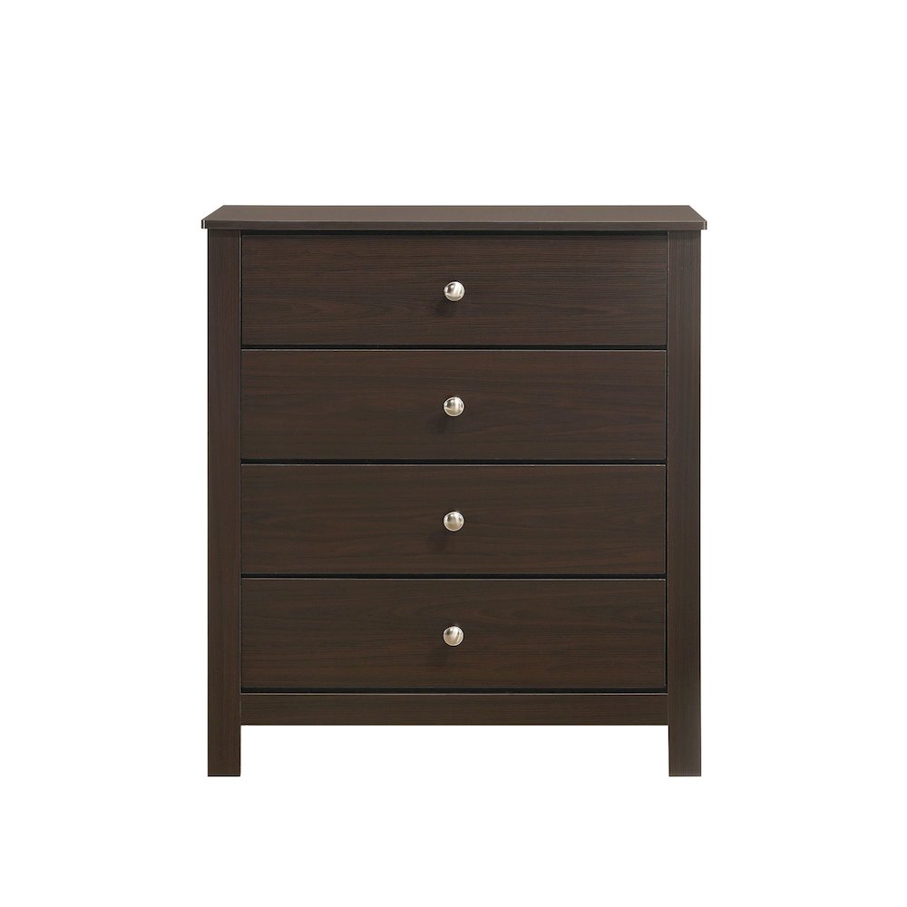 Santino 4-Drawer Chest in Espresso. Picture 2