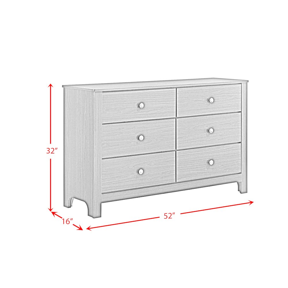Santino 6-Drawer Dresser in Espresso. Picture 9