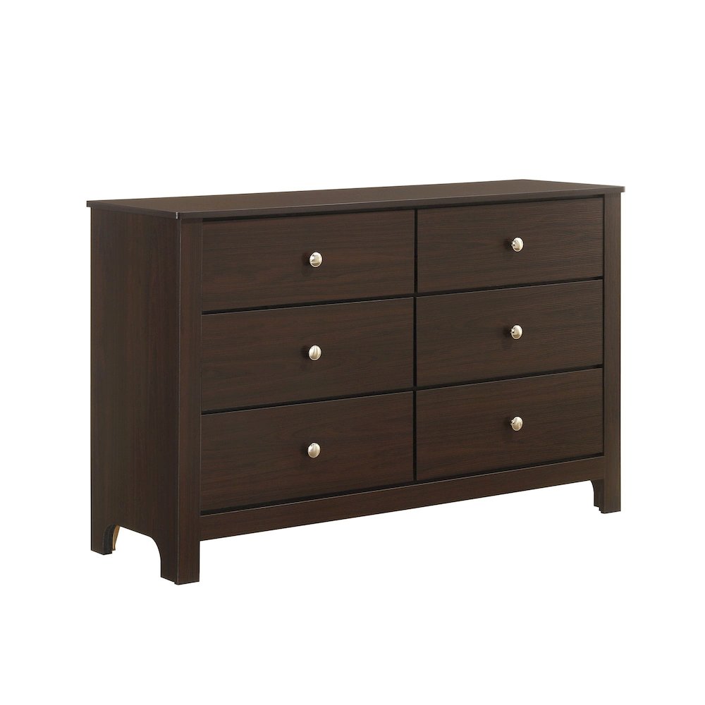 Santino 6-Drawer Dresser in Espresso. Picture 1