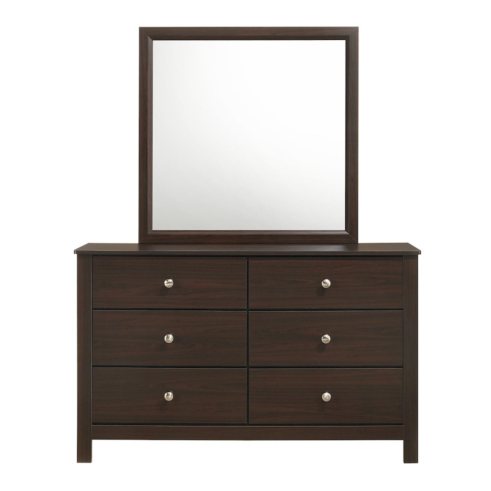 Santino Dresser and Mirror Set in Espresso. Picture 2