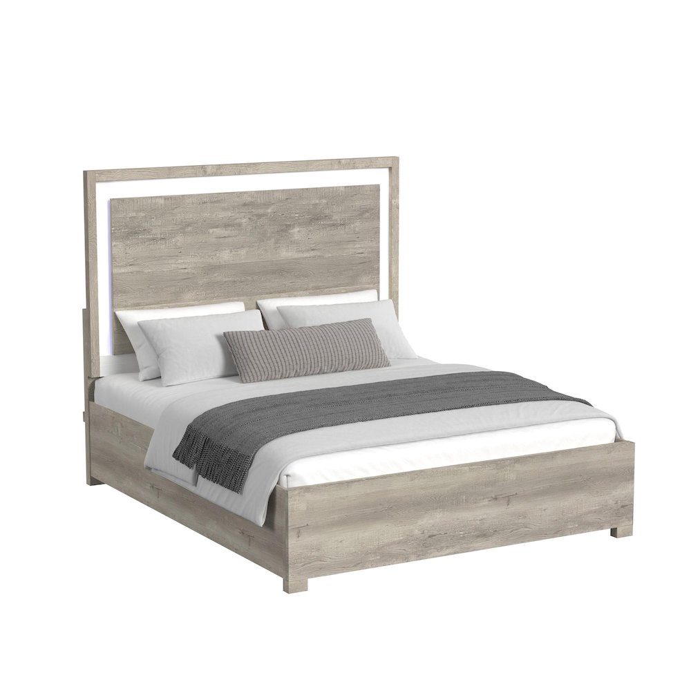 San Matteo King 5PC Bedroom Set with LED in Dual Tone. Picture 2