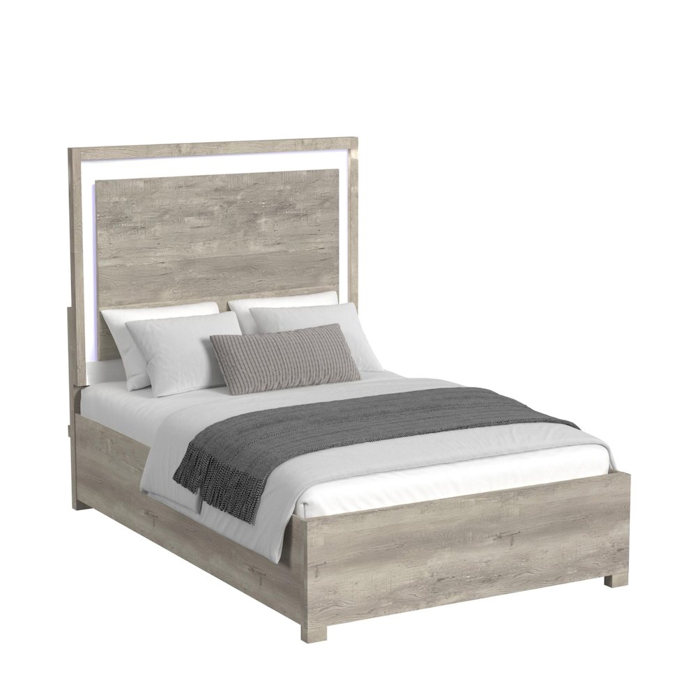 San Matteo Queen 5PC Bedroom Set with LED in Dual Tone. Picture 2