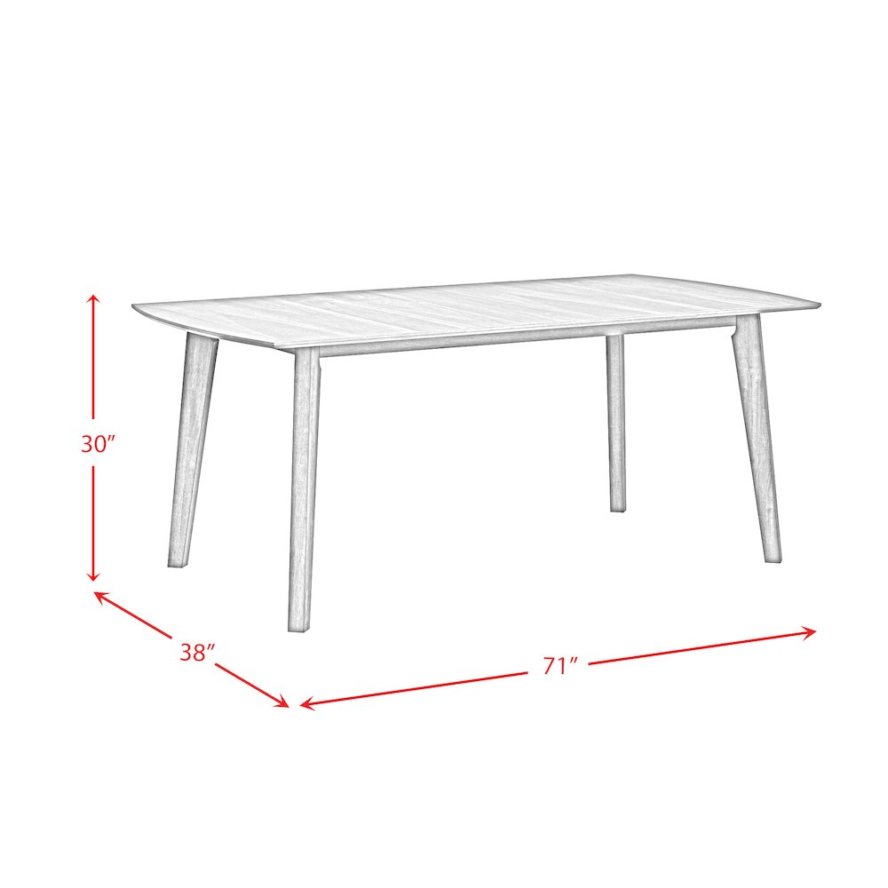 Veronica Rectangular Dining Table in Walnut. Picture 10