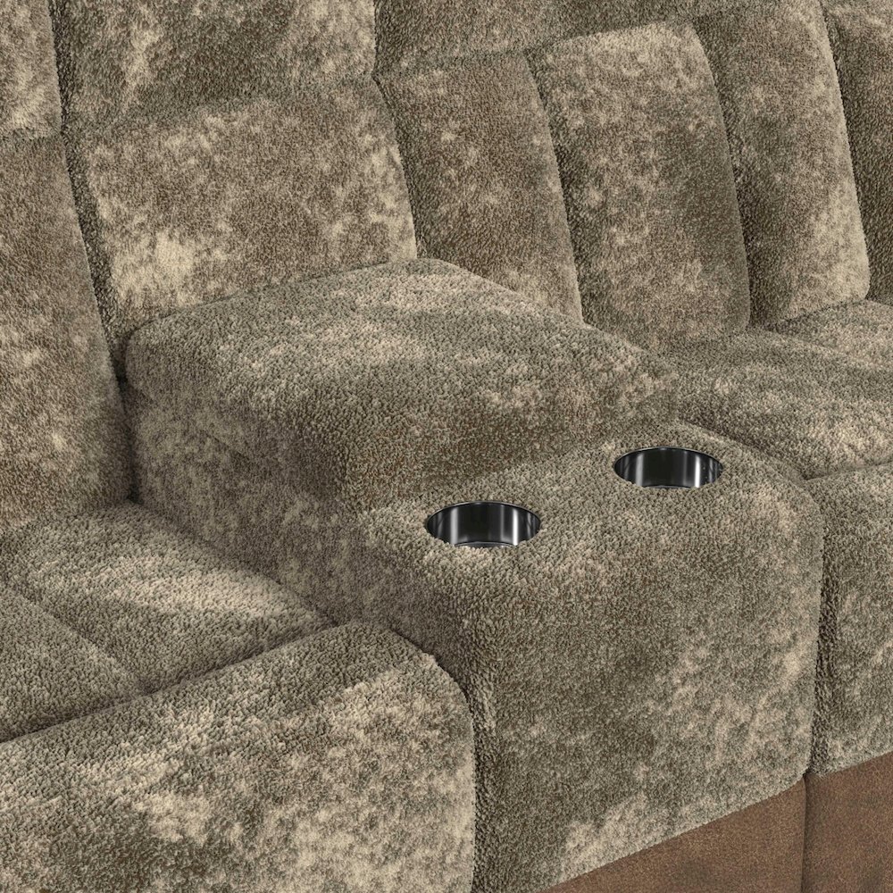 Celeste 6PC Motion Sectional Set in Dillon/Shire Cappuccino. Picture 8