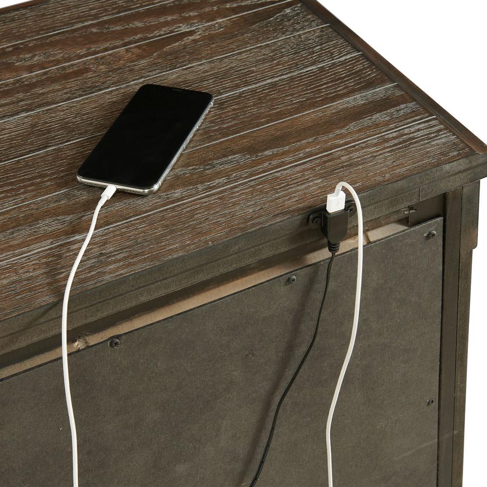 Jack 2-Drawer Nightstand with USB Ports. Picture 7