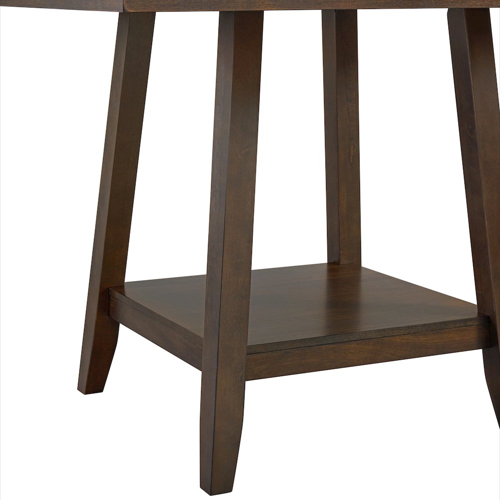 Hester Square Counter Table with Lazy Susan in Brown. Picture 5