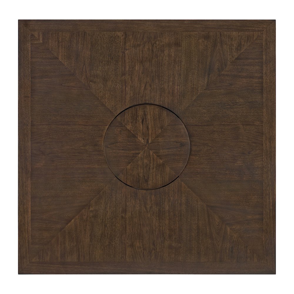 Hester Square Counter Table with Lazy Susan in Brown. Picture 3